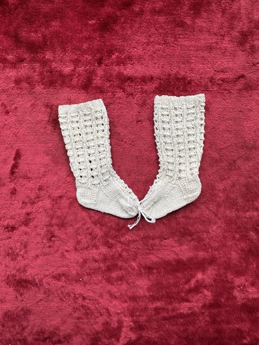 Chaussettes poupée ancienne - chaussettes,